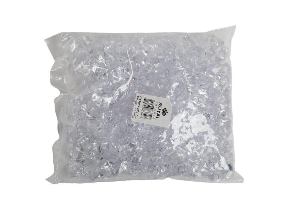 CLEAR ACRYLIC ROCKS, 1LB | 1-Piece per Pack / 12-Packs per Case