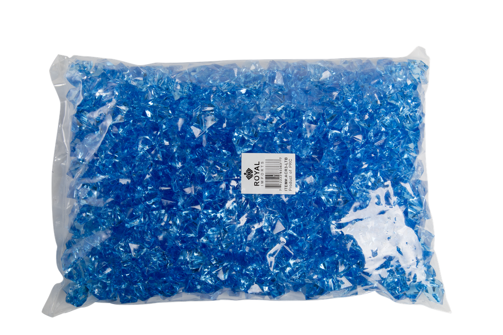 ACRYLIC COLOR ROCKS LIGHT BLUE | 3-Pounds per BAG / 4-BAG per Case