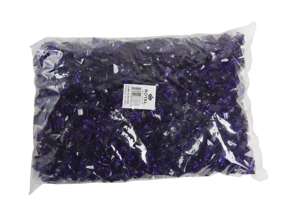 PURPLE ACRYLIC ROCKS, 3LB | 1-Piece per Pack / 4-Packs Per Case