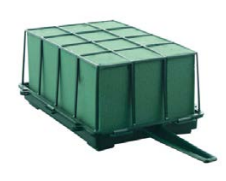 2/3 BRICK CAGE WITH AQUAFOAM - GREEN | 12-Piece per Pack