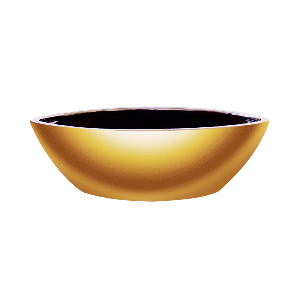 10.85" X 4.5" X 3.5" GOLD CERAMIC BOAT | 6-Piece per Pack