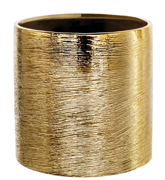 5" X 5" X 5" GOLD ETCH CYLINDER VASE | 12-Piece per Pack