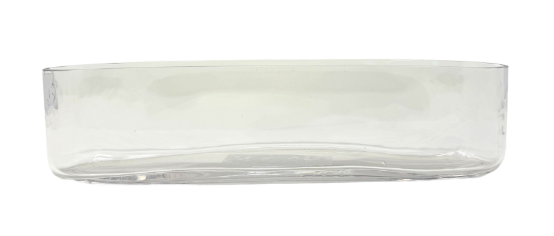 14.5" X 3.75" CLEAR OVAL GLASS VASE | 12-Piece per Pack