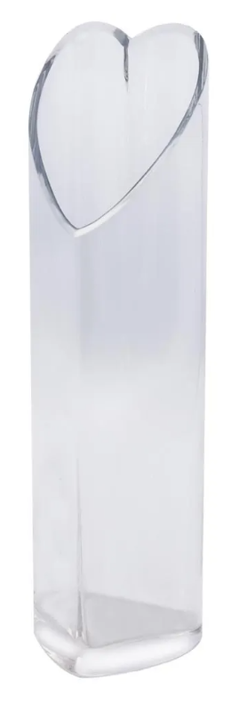 12" CLEAR HEART VASE | 12-Piece per Pack