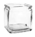 5" X 5" X 5" CLEAR LIPPED CUBE | 12-Piece per Pack