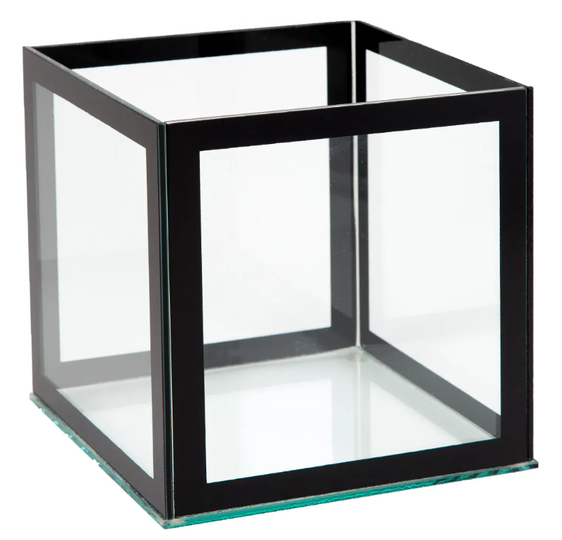 BLACK LINE GLASS CANDLE HOLDER, 6X6 | 8-Piece per Pack