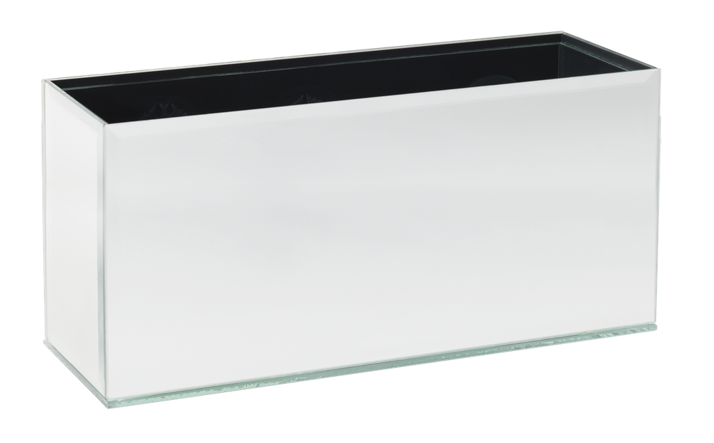 RECTANGLE WHITE MIRROR VASE 6X6X12 | 6-Piece per Pack