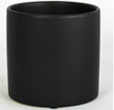 5" X 5" BLACK CERAMIC CYLINDER VASE | 12-Piece per Pack