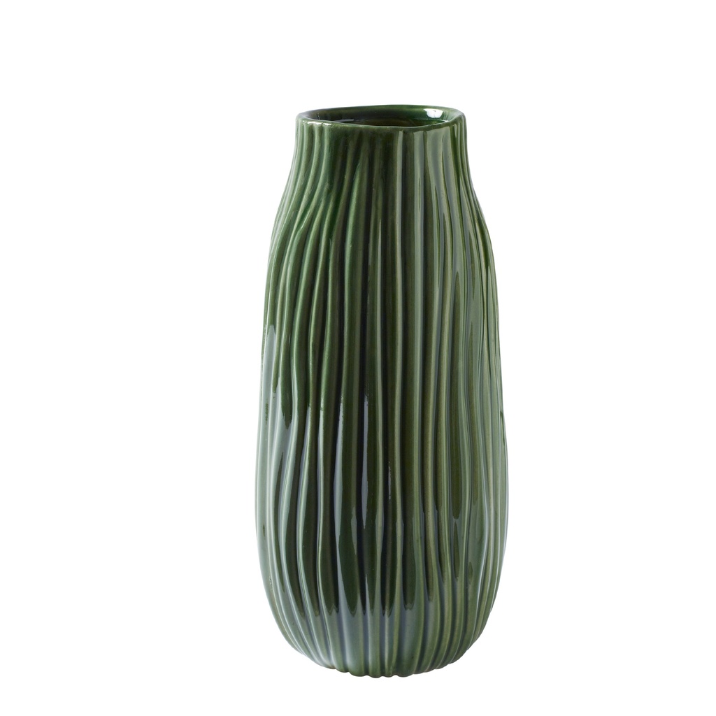 11" X 5" JADE GREEN CERAMIC VASE | 12-Piece per Pack