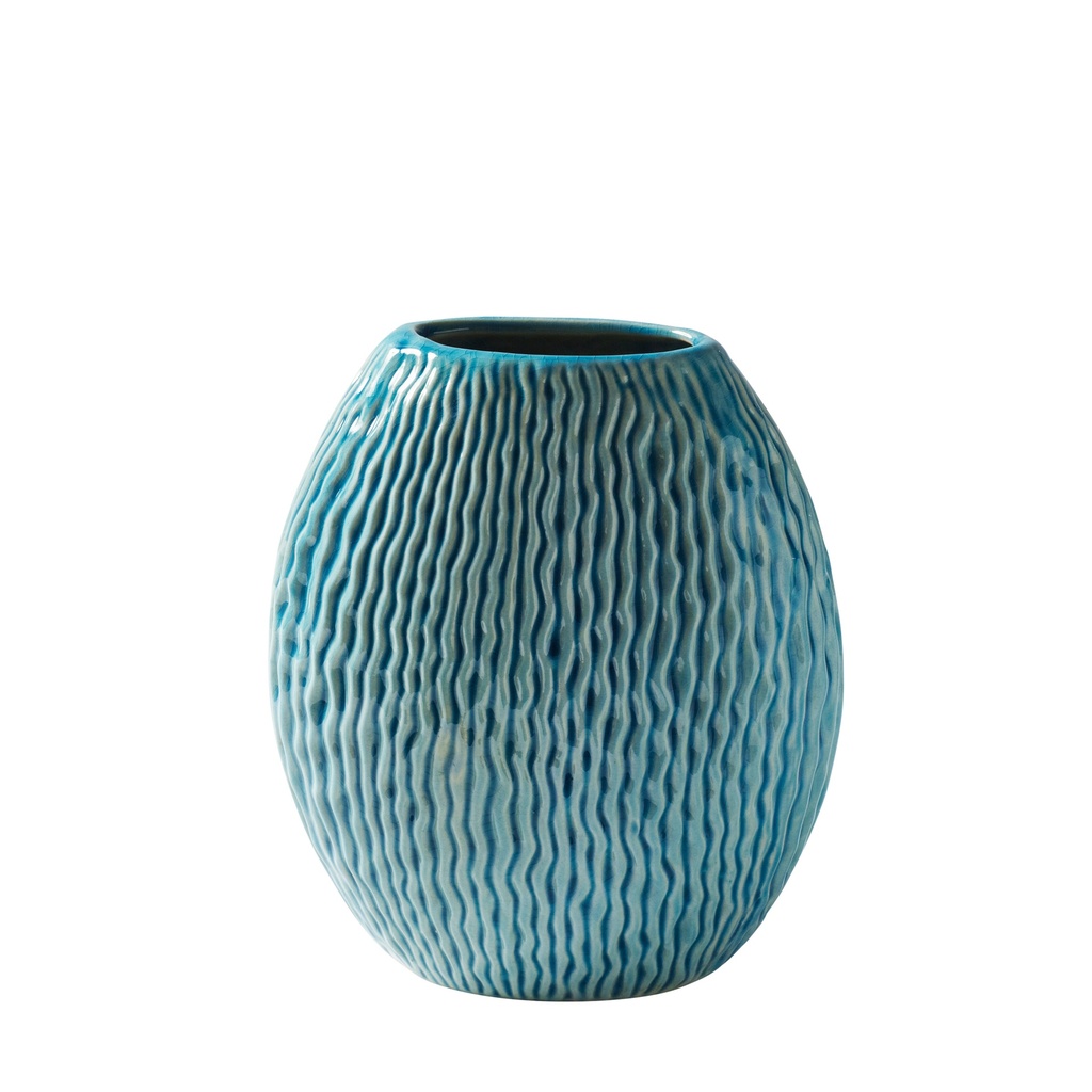 4.5"X7.5"X9" TURQUOISE CERAMIC OCEAN VASE | 12-Piece per Pack