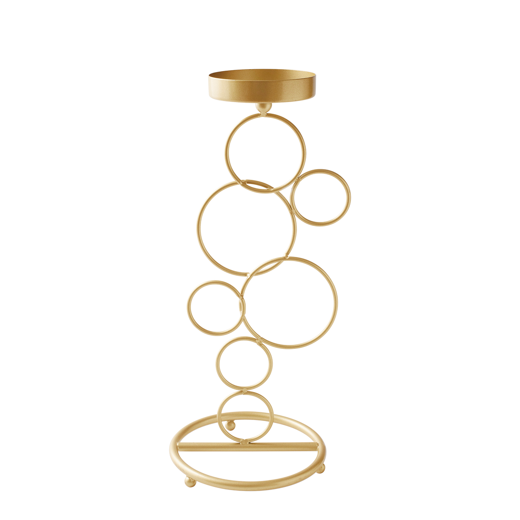 24" HT GOLD RING CANDLEABRA | 1-Piece per Pack