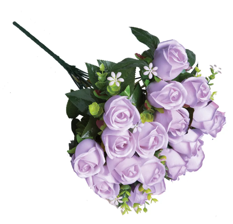 BUNCH ROSE BOUQUET LAVENDER | 18-Heads per Pack