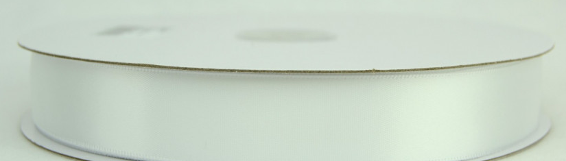 1" SATIN RIBBON WHITE | 100-Yards per Roll