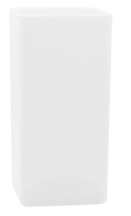 5X5X10 PLASTIC TALL SQUARE WHITE | 12-Piece Per Box