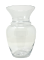 6" X 10" CLEAR RIBBED NECK URN VASE | 12 Piece per Pack
