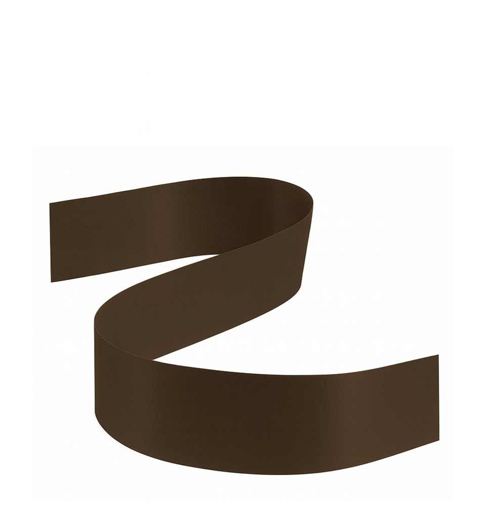 1 1/2" CHOCOLATE DOUBLE FACED SATIN RIBBON  | 50-Yards Per Roll / 12-Roll Per Case