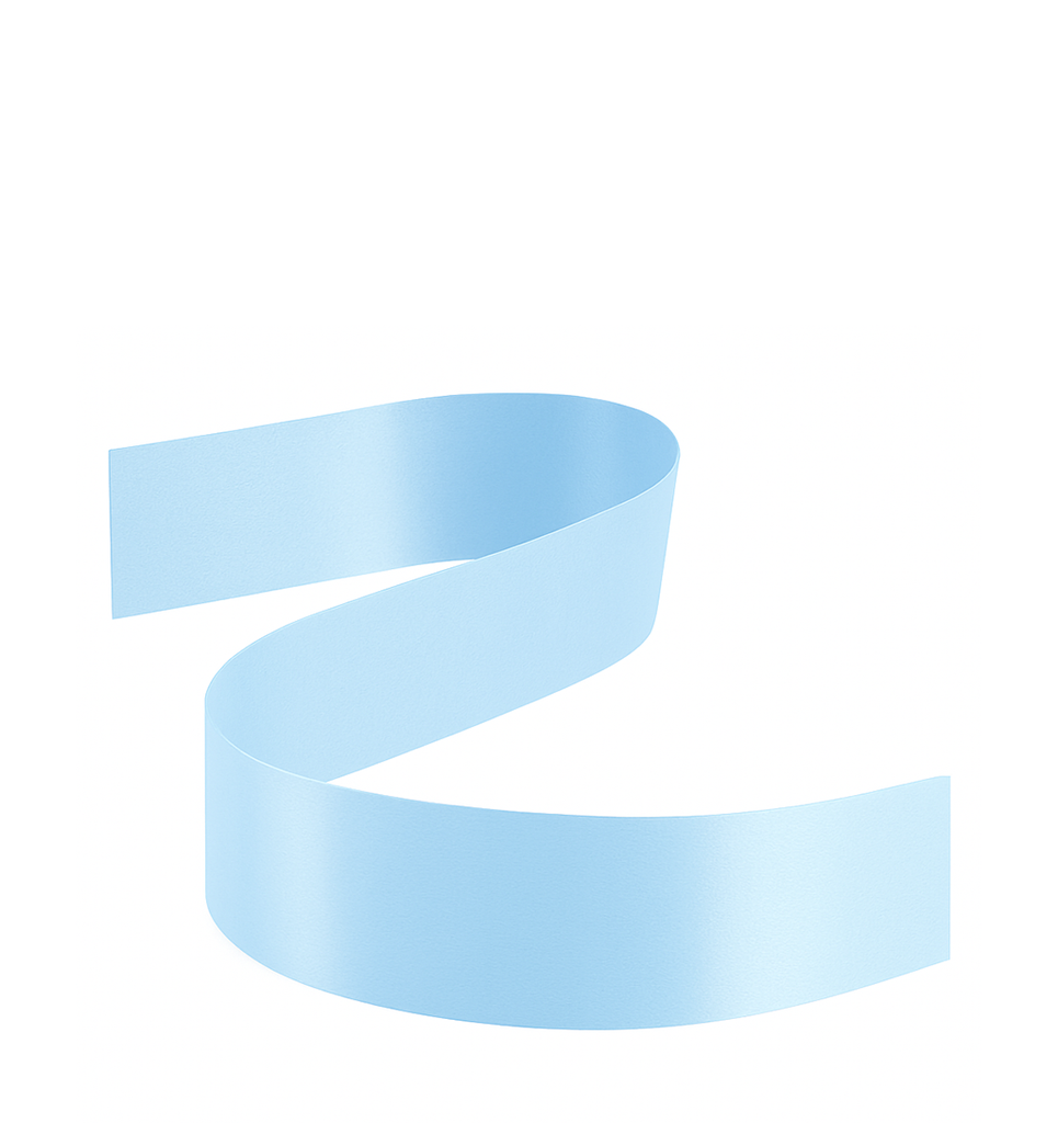 1 1/2" BABY BLUE DOUBLE FACED SATIN RIBBON | 50-Yards Per Roll / 12-Rolls Per Case