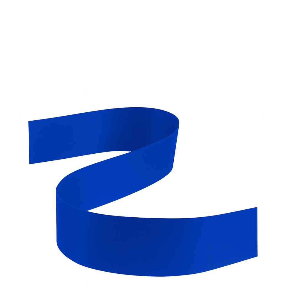 1 1/2" ROYAL BLUE DOUBLE FACED SATIN RIBBON | 50-Yards Per Roll / 12-Rolls Per Case