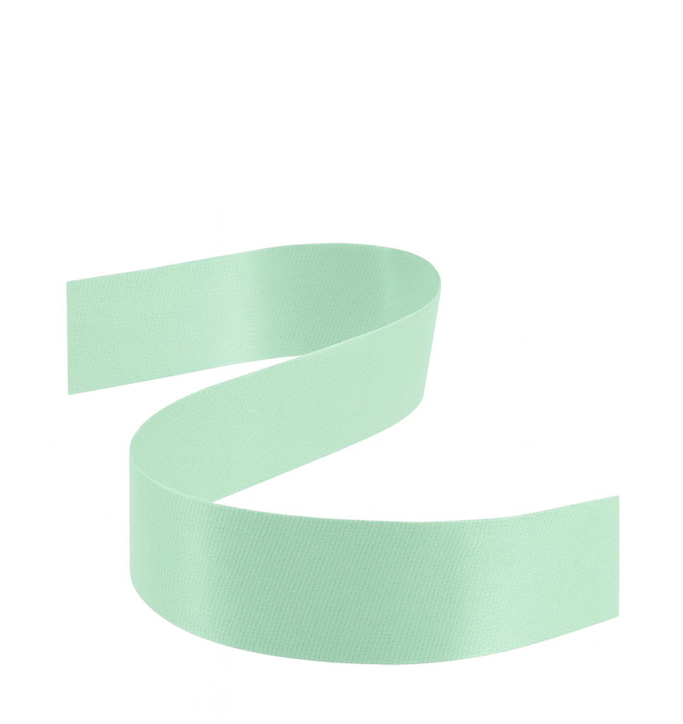 1 1/2" MINT DOUBLE FACED SATIN RIBBON  | 50-Yards Per Roll / 12-Rolls Per Case