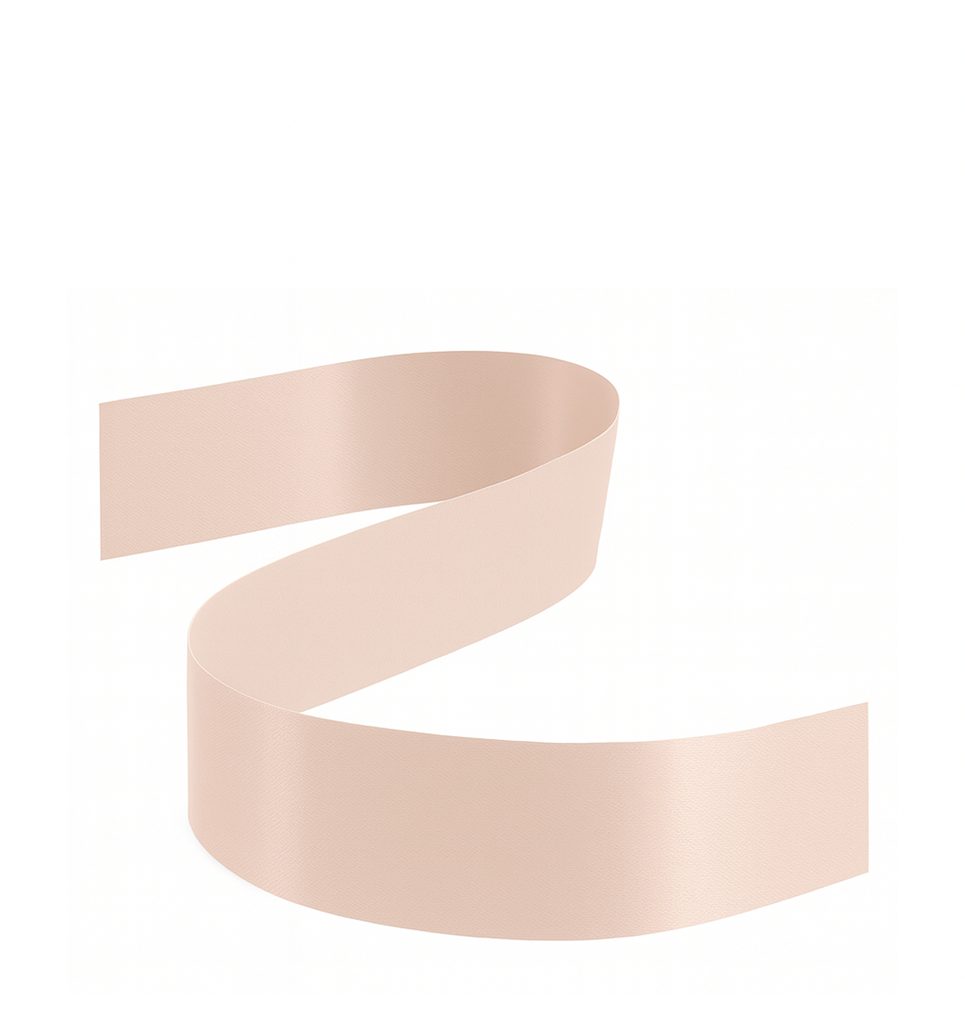 1 1/2" CHAMPAGNE DOUBLE FACED SATIN RIBBON | 50-Yards Per Roll / 12-Roll Per Case