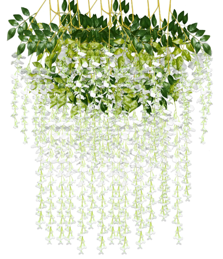 [WIST-IV] 40" WISTERIA IVORY | 12-Stems per Pack