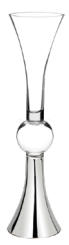 [6009-SV] 29" X 7" PEDESTAL VASE SILVER- PK 4 [Case]