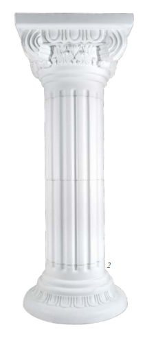 [CP047] ROMAN PLASTIC COLUMNS 36 1/4" X 13 3/4" | 4-Piece per Pack / 4 Pack per Case