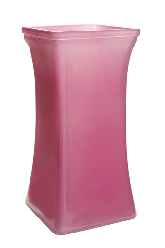 [MM39PK] 4" X 8.75" PINK CURVED RECTANGLE GATHERING VASE | 12-Piece per Pack
