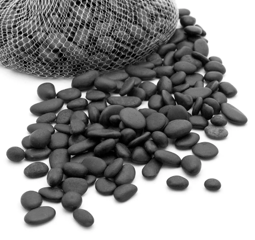 [MROCK-BK] 1-3CM BLACK RIVER ROCKS, 5LB | 1-Piece per Pack/6-Packs per Case