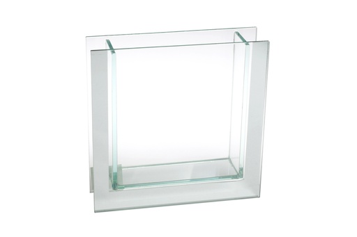 [SQ-8] 8X2X8" SQUARE PLATE GLASS VASE | 6-Piece per Pack
