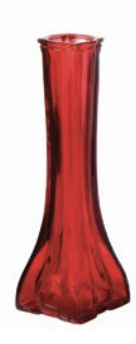 [B230RD] 8.5H X 1.75 BUD VASE RED | 48-Piece per Pack