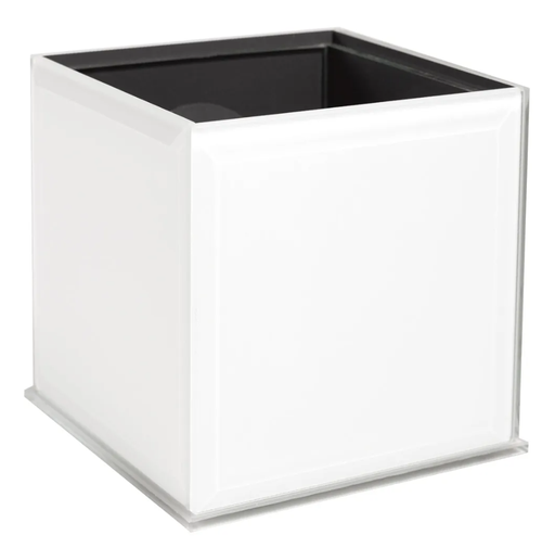 [R66-WH-MIR] 6" X 6" WHITE MIRRORED CUBE | 12-Piece per Pack