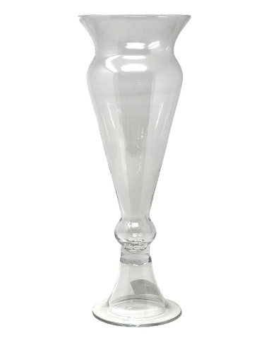[V6050] 4.5" X 16" CLEAR URN TRUMPET VASE | 6-Piece per Pack