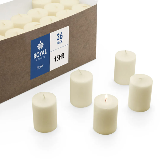 [VCAND-15WH] 15 HOUR WHITE VOTIVE CANDLE | 36-Piece per Pack / 4-Pack per Case