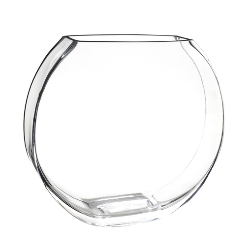 [6056] 10" X 10" CLEAR ROUND FLASK VASE | 6-Piece per Pack
