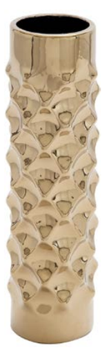 [71780] CERAMIC GOLD VASE 19"H X 6"W | 6-Piece per Pack