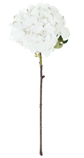 [SHYD-WH] 28" HYDRANGEAS WHITE- SINGLE STEM | 12-Piece per Pack