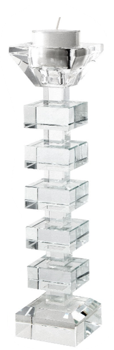 [CS221] 2.5"X9" CRYSTAL  SLIDE CANDLEHOLDER | 1-Piece per Pack / 12-Pack per Case