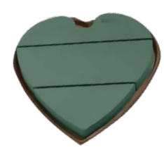 [H1817] 24" MACHE BACK SOLID OASIS HEART | 1-Piece per Pack / 4-Pack per Case