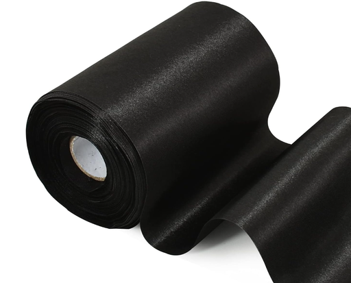 [100SAT-BLA] 4" SATIN RIBBON BLACK | 50-Yards per Roll