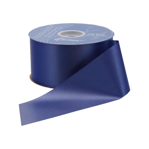 [40PO-NVBLU] 2&3/4" POLY SATIN NAVY BLUE RIBBON | 100-Yards per ROLL