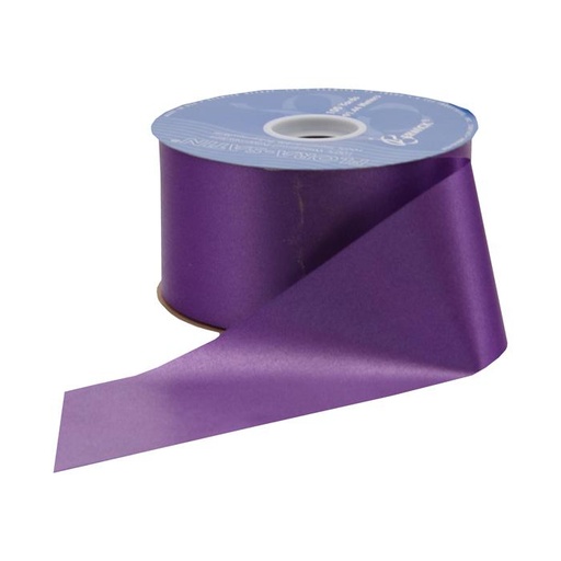 [40PO-PUR] 2&3/4" POLY SATIN PURPLE RIBBON | 100-Yards per ROLL