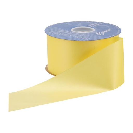 [40PO-YEL] 2&3/4" POLY SATIN YELLOW RIBBON | 100-Yards per ROLL