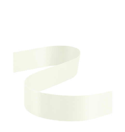 [9DFS-IV] 1 1/2"  IVORY DOUBLE FACED SATIN RIBBON  | 50-Yards Per Roll / 12-Roll Per Case