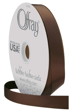 [9SAT-CHOC] 1&1/2" RIBBON CHOCOLATE | 100-Yards per Roll
