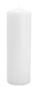 [2X9PILL-36] 2" X 9" WHITE PILLAR CANDLES | 36-Piece per Pack
