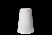 [15639] 4.75"X10.25"H CERAMIC ROUND BELLIED VASE-MATTE WHITE| 6-Piece per Pack