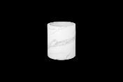 [15680] 6"x7"H CERAMIC ROUND POT ABSTRACT-MARBLE MATTE WHITE| 6-Piece per Pack