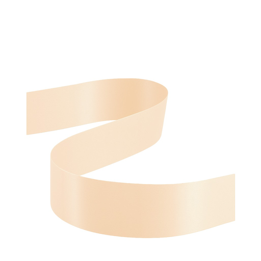 [9DFS-PEA] 1 1/2" PEACH DOUBLE FACED SATIN  | 50-Yards Per Roll / 12-Rolls Per Case