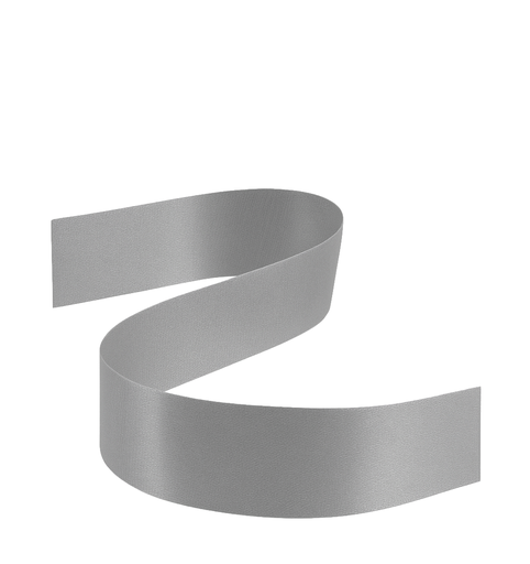 [9DFS-SV] 1 1/2" SILVER DOUBLE FACED SATIN RIBBON | 50-Yards Per Roll / 12-Roll Per Case